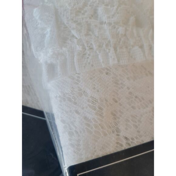 (2) Vintage JC Penney Home Collection Brenda White Lace Curtain Valance 90 X 38 - Picture 4 of 9